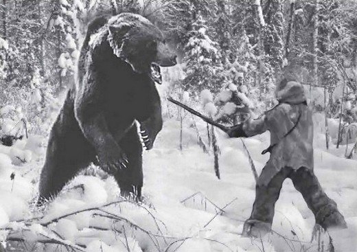 Медведь против охотника