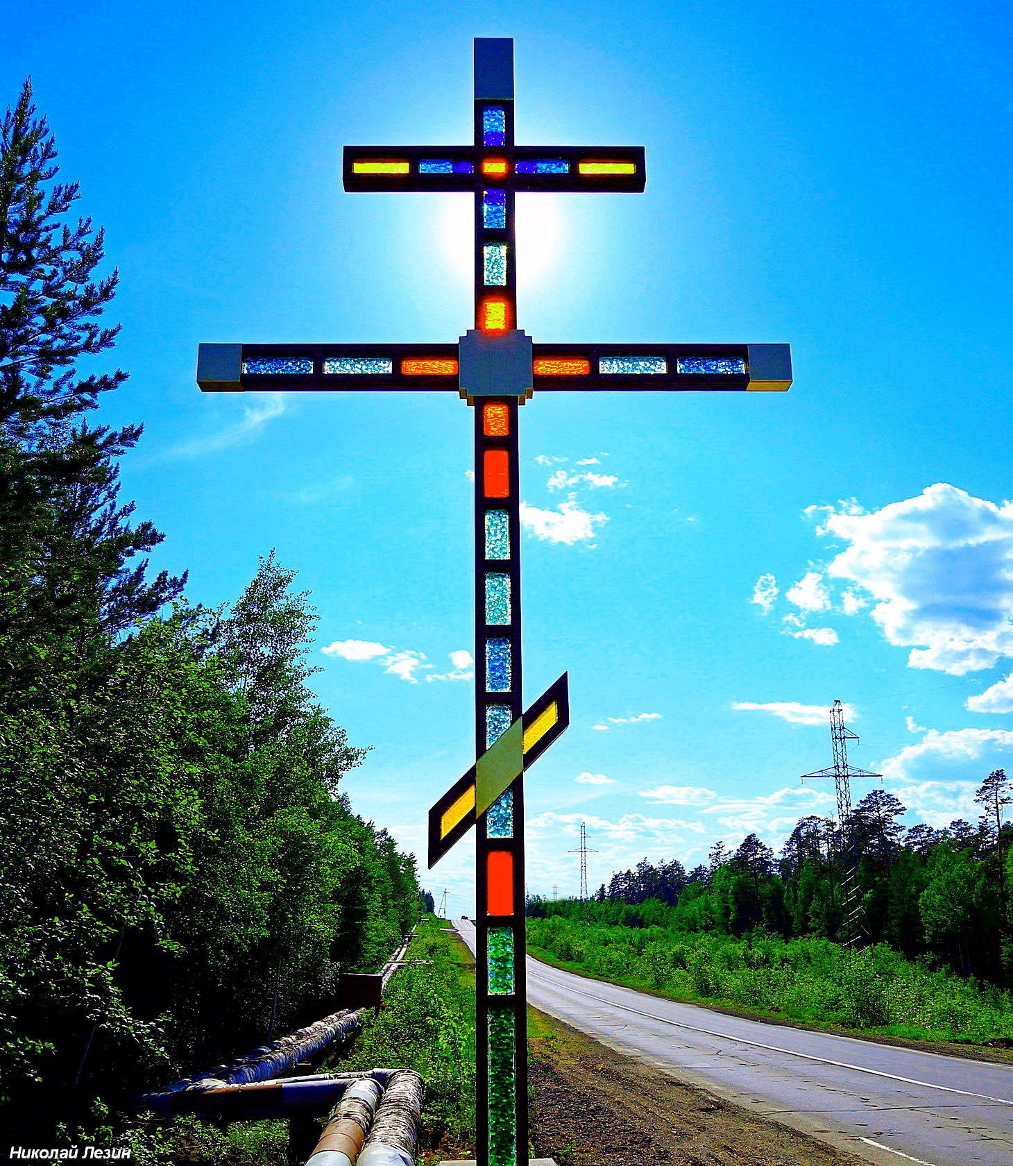 Поклонный крест на въезде в Усть-Илимск