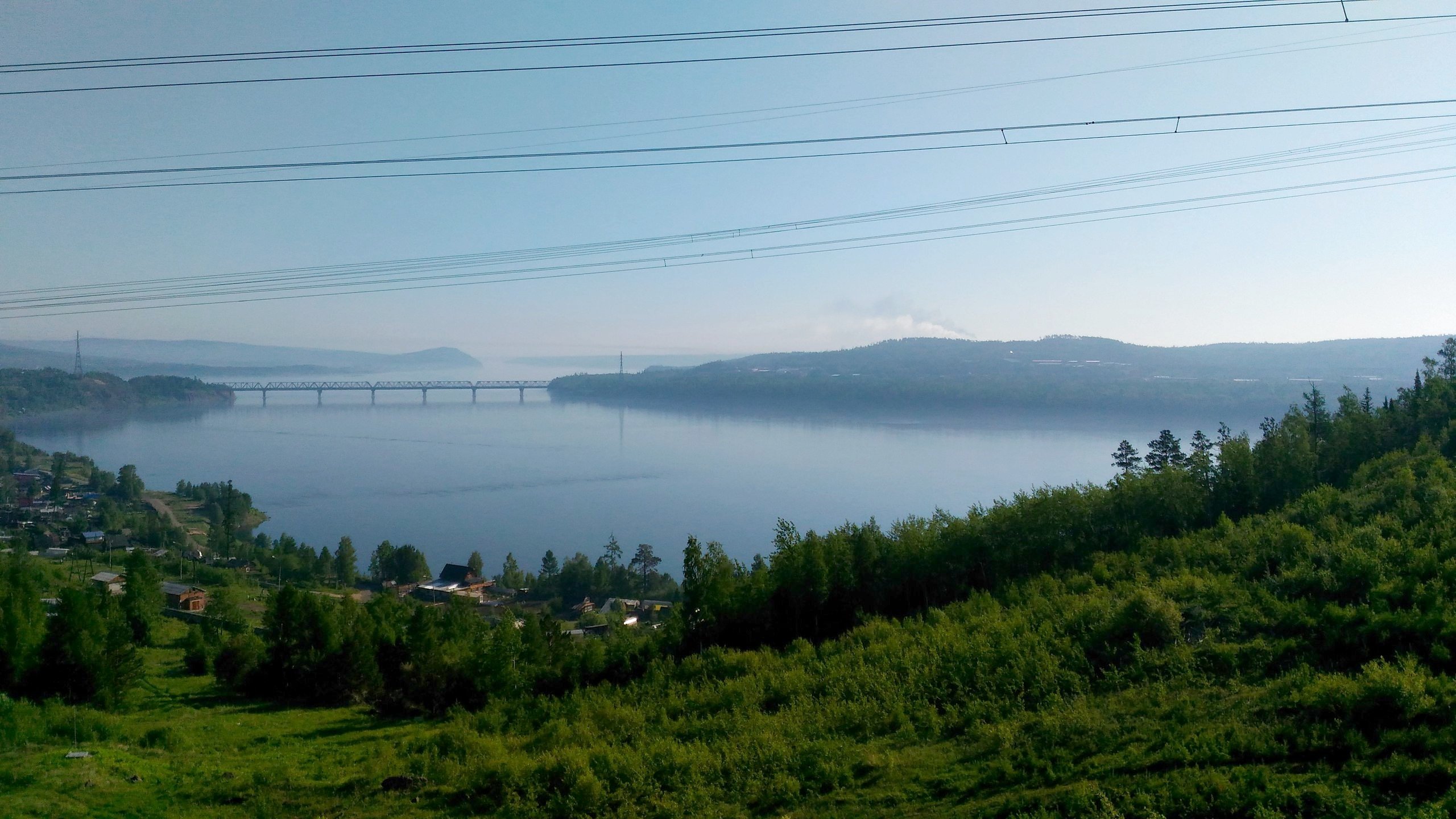 Вид на Усть-Илимский мост