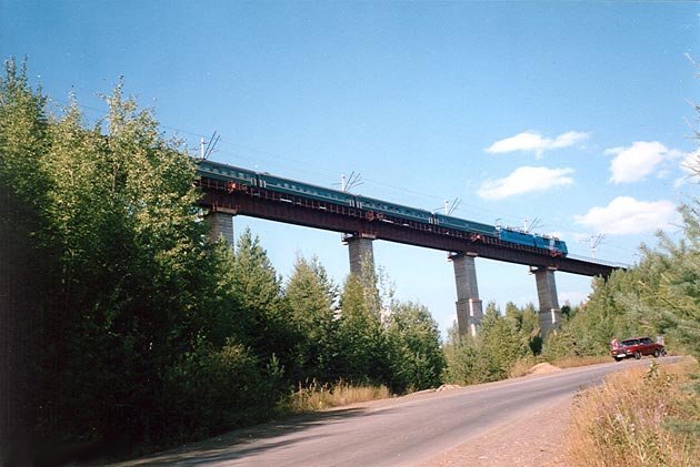 ЖД мост через реку Карапчанку